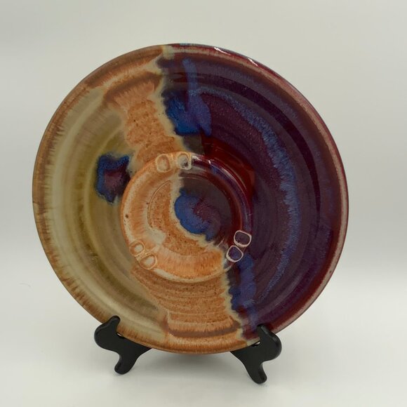 Texas Artist Walt Glass 1990 Art Pottery Texas Sunset Serving Platter